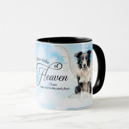 Border Collie Dog Angel Custom Pet Memorial Mok