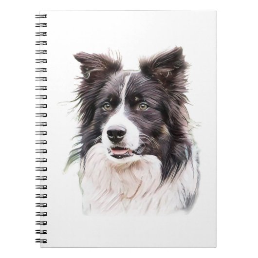Border Collie Dog Animal Notitieboek (Voorkant)