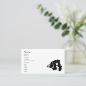 Border Collie Dog Animal Visitekaartje (Staand voorkant)