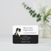 Border Collie Dog Animal Waterverf Visitekaartje (Staand voorkant)