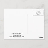 Border Collie Dog Art Briefkaart (Achterkant)