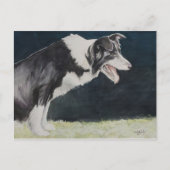 Border Collie Dog Art Briefkaart (Voorkant)
