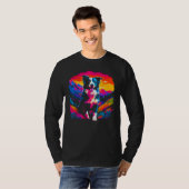 Border Collie Dog Artist T-shirt (Voorkant volledig)