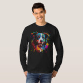 Border Collie Dog Australian Shepherd Puppy Graffi T-shirt (Voorkant volledig)