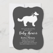 Border Collie Dog Baby shower Kaart (Voorkant)