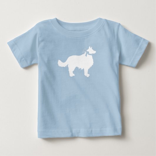 Border Collie Dog Baby shower Puppy Blue Boy (Voorkant)