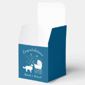 Border Collie Dog Baby shower Puppy Blue Boy Bedankdoosjes (Geopend)