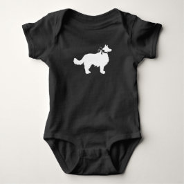 Border Collie Dog Baby shower Puppy Grey Romper