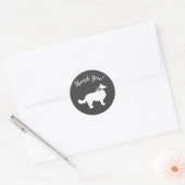 Border Collie Dog Baby shower Puppy Grey Ronde Sticker (Envelop)