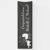 Border Collie Dog Baby shower Puppy Grey Spandoek (Verticaal)
