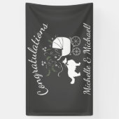 Border Collie Dog Baby shower Puppy Grey Spandoek (Verticaal)