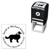 Border Collie Dog Baby shower Puppy Grey Zelfinktende Stempel (In situ)