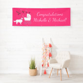 Border Collie Dog Baby shower Puppy Pink Girl Spandoek (Insitu)
