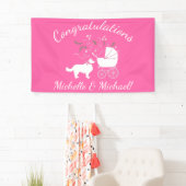 Border Collie Dog Baby shower Puppy Pink Girl Spandoek (Insitu)