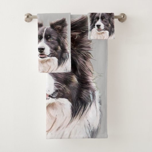 Border Collie Dog Bad Handdoek (Insitu)