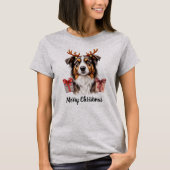 Border Collie dog - Border Reindeer T-shirt (Voorkant)