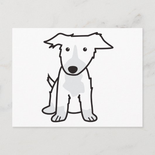 Border Collie Dog Cartoon Briefkaart (Voorkant)