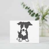 Border Collie Dog Cartoon Briefkaart (Staand voorkant)