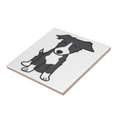 Border Collie Dog Cartoon Tegeltje (Zijkant)