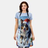 Border Collie Dog Christmas Snow Agility Fun Schort (Gedragen)