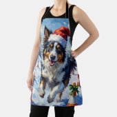 Border Collie Dog Christmas Snow Agility Fun Schort (Insitu)