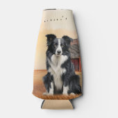 Border Collie Dog Country Western Red Barn Flesjeskoeler (Voorkant)