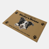 Border Collie Dog Deurmat (Schuin)