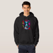 Border Collie Dog DJ Festival Hoodie (Voorkant volledig)