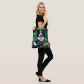 Border Collie Dog Driving Bike St. Patrick's Day Tote Bag (Op model)