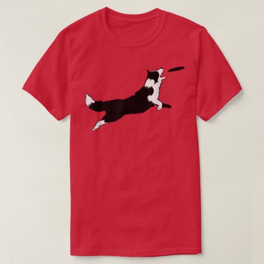Border Collie Dog Fetch Frisbee Hondenliefhebber G T-shirt (Design voorkant)