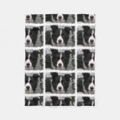 Border Collie Dog Fleece Deken (Voorkant)