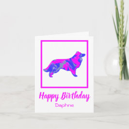 Border Collie Dog Funny Birthday Kaart