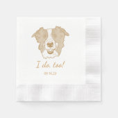 Border Collie Dog gepersonaliseerd doe ik ook Servet (Voorkant)