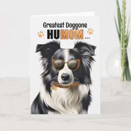 Border Collie Dog Greatest HuMOM Moederdag Feestdagen Kaart