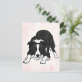 Border Collie Dog Greeting Card Briefkaart (Staand voorkant)