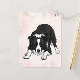 Border Collie Dog Greeting Card Briefkaart
