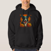 Border Collie Dog Halloween Theme Hoodie (Voorkant)