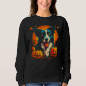 Border Collie Dog Halloween Theme Trui (Voorkant)