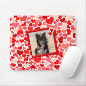 Border Collie Dog Hearts Mousepad Muismat (Met muis)