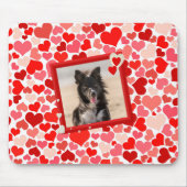 Border Collie Dog Hearts Mousepad Muismat (Voorkant)