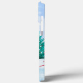 Border Collie Dog in sneeuwkerstmis Case-Mate iPhone Case (Achterkant / Links)