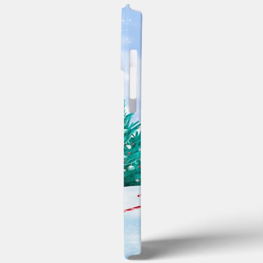 Border Collie Dog in sneeuwkerstmis Case-Mate iPhone Case (Achterkant / Links)