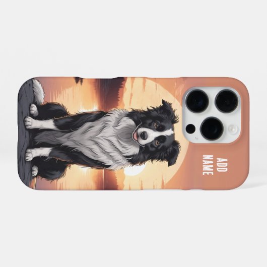 Border Collie Dog iPhone Hoesje (Achterkant horizontaal)