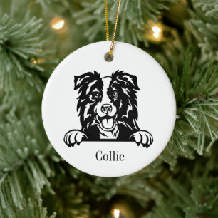 Border Collie dog Keramisch Ornament