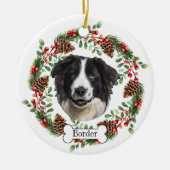border collie dog keramisch ornament (Voorkant)