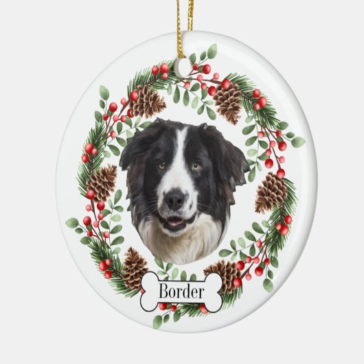 Border Collie dog Keramisch Ornament (Links)