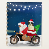 Border Collie Dog kerstkerstkerstman Planner (Voorkant)
