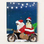 Border Collie Dog kerstkerstkerstman Planner (Achterkant)