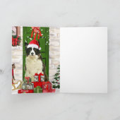 Border Collie Dog Kerstmis Kaart (Binnen)