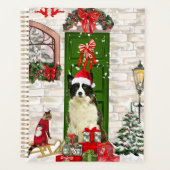 Border Collie Dog Kerstmis Planner (Voorkant)